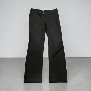 Ann Taylor Loft Black Marisa Wide Leg Chino Style Pant 6